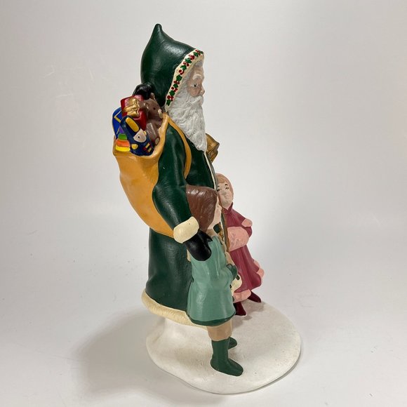Vtg Old World Santa Claus Provincial Mold Hand Painted Ceramic 90s Christmas - Picture 5 of 14